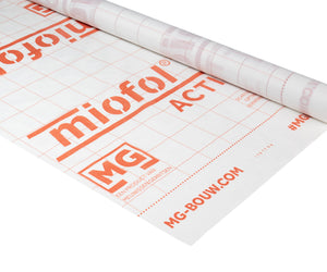 Set Miofol Active (Damp-variabel / klimaatfolie) | 1.50x30mtr + Vast-R Spinvlies Tape 75mm x 25mtr