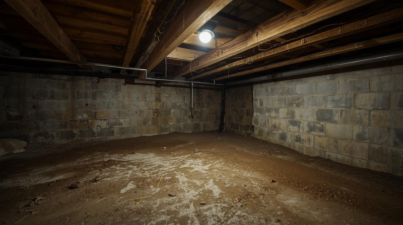 kruipruimte zonder isolatie