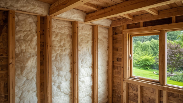 half geïsoleerde schuur binnenkant