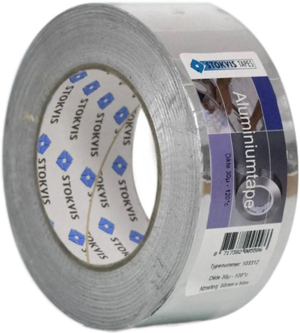 Aluminium tape stokvis | 50mm x 50mtr (voor PIR-platen)