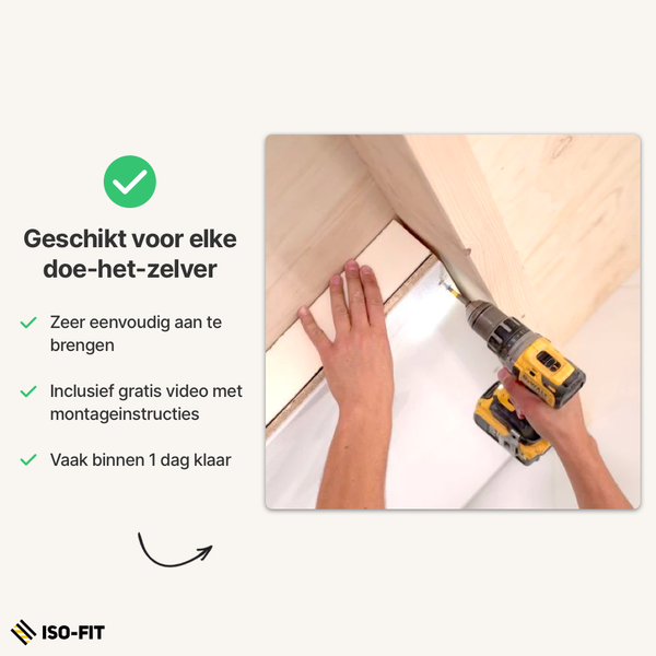 Iso-Fit Ecologisch Compleet Zolderisolatiesysteem | 145mm - 600x1220mm (Rd 3,82 m²,K/W)