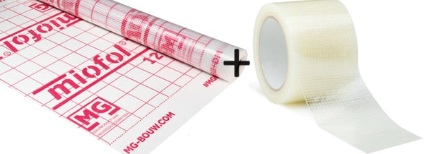 Set Miofol® 125 S l 1.50mx25m ( binnenzijde - dampremmer) + VAST-R Folie Tape basic | 75mm x 25mtr