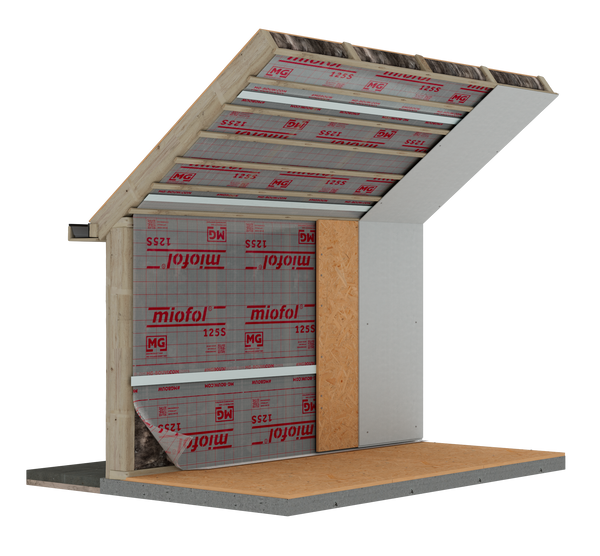 Set Miofol® 125 S l 1.50mx25m ( binnenzijde - dampremmer) + VAST-R Folie Tape basic | 75mm x 25mtr