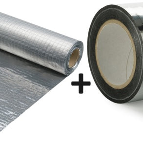 Set Miofol® 125 AV l 1.50mx25m ( binnenzijde; dampdicht) + VAST-R Aluminium Tape 75 mm x 25 mtr