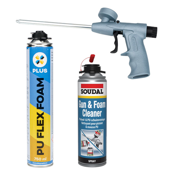 Set PUR Schuim (Flexibel), reiniger en doseerpistool