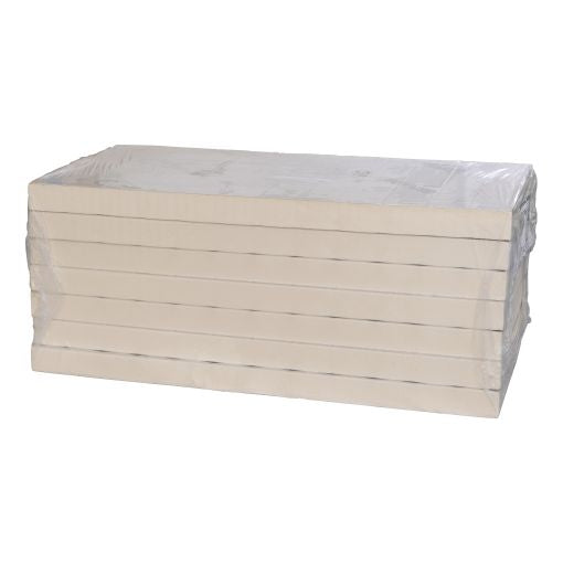 Plaat Recticel Silver PIR - 1200x600x120mm - aluminium cachering - Rd 5.45 (0,72m2)