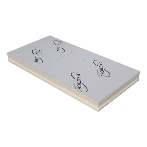 Recticel Eurowall PIR - 1200x600x95mm - aluminium cachering (tand en groef) - Rd 4.30 (5pl/pak)